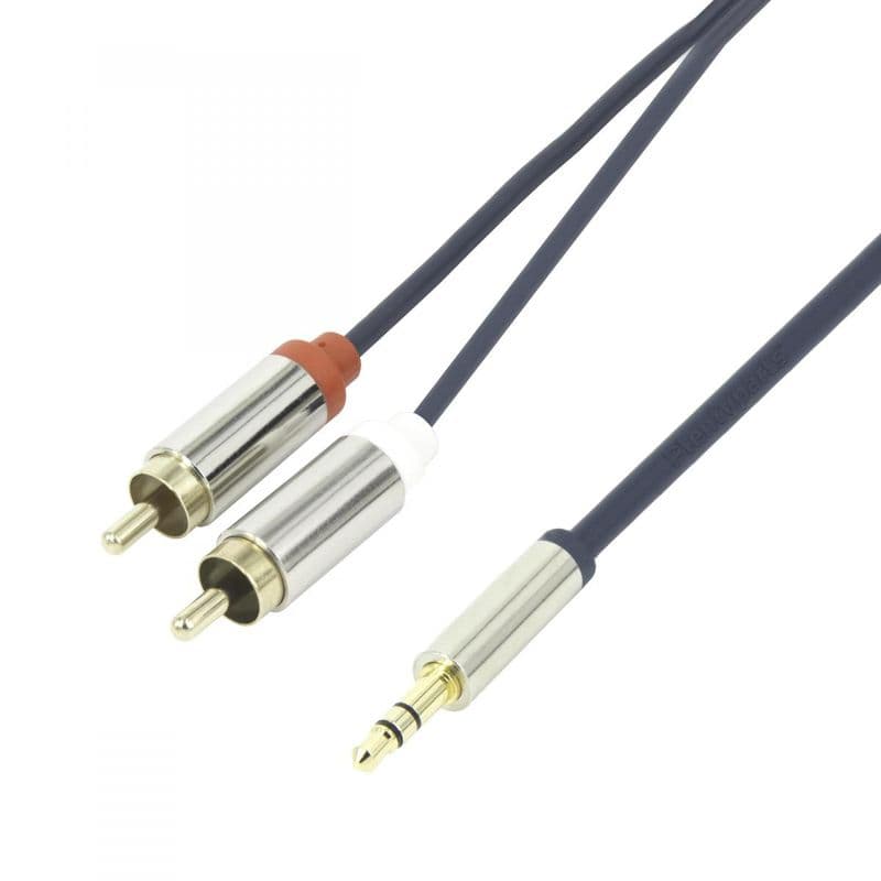 Audiokabel jack - tulp slimline