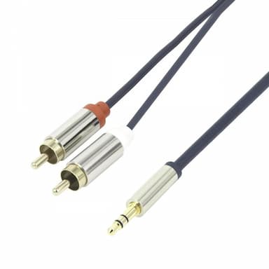 Audiokabel jack - tulp slimline