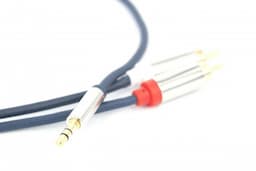 Audiokabel jack - tulp slimline