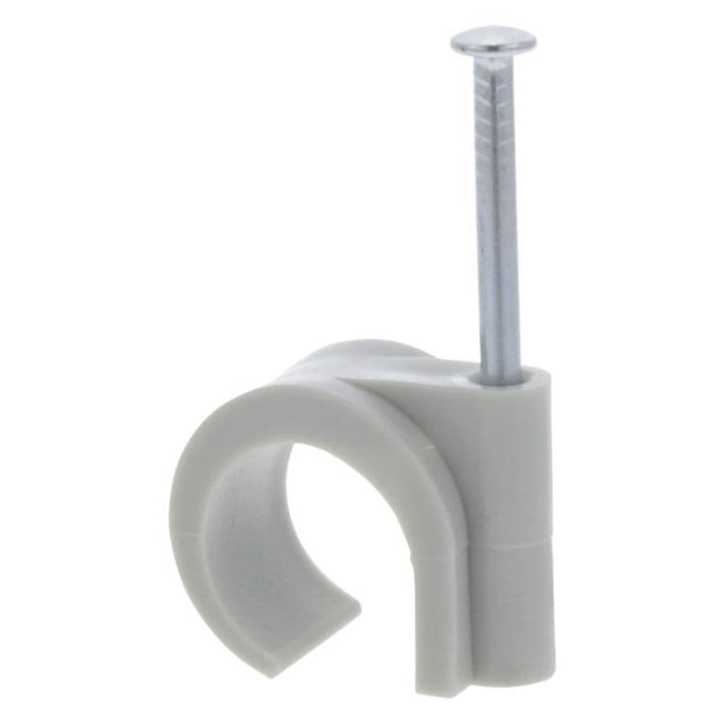 Buisclip rond 16 – 19 mm PVC grijs