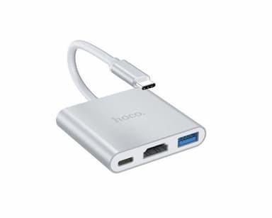 USB-C naar USB-C, HDMI en USB 3.0.