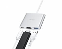 USB-C naar USB-C, HDMI en USB 3.0.